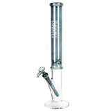 Phoenix Rising 18" Tall Straight Tube Borosilicate Glass Water Pipe with 14mm Bowl - Front View