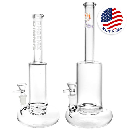 Phoenix Rising Smokenado Cyclone Water Pipe, clear bubble design, 14mm joint, made in USA