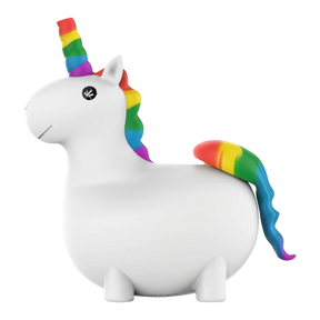 PieceMaker UniKorn Silicone Unicorn Bong with Rainbow Mane and Tail, 6" Tall