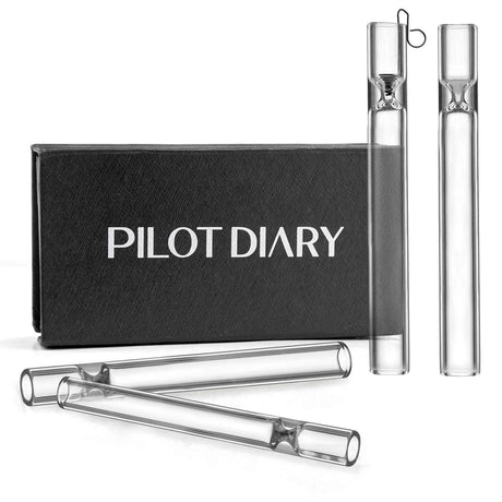 PILOT DIARY Glass One Hitter with Metal Screen, Front View and Packaging