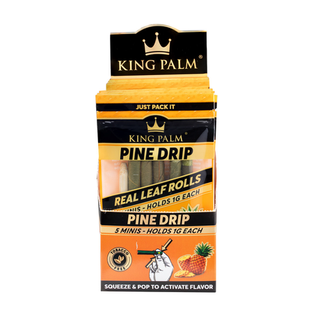 King Palm Mini Rolling Cones Variety Pack - Tobacco-Free, Slow Burn, Real Palm Leaf