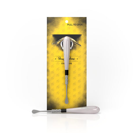 Honeybee Herb Classic Dab Tool in Pink with Sleek Design - Front View on Yellow Background
