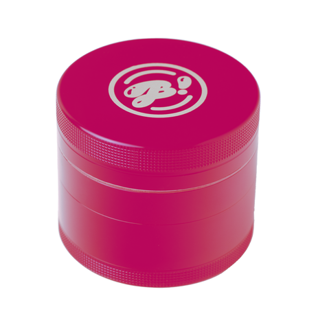 BigFun! 2.5" Pink Aluminum Grinder with Diamond Teeth & Pollen Sift - Top View