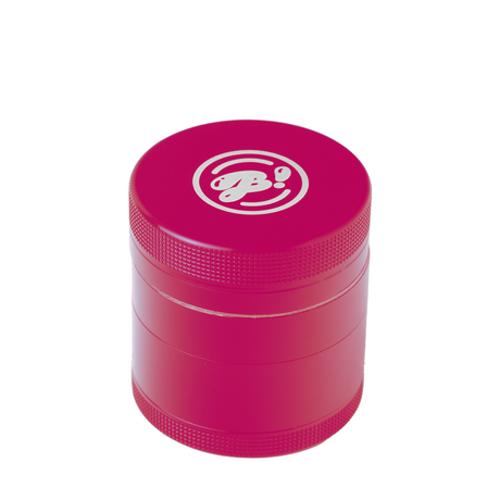 BigFun! Compact 2" Pink Aluminum Grinder with Diamond Teeth & Pollen Sift, Top View