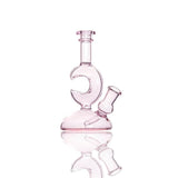 PILOTDIARY Pink Moon Dab Rig with Crescent Design - Front View on White Background