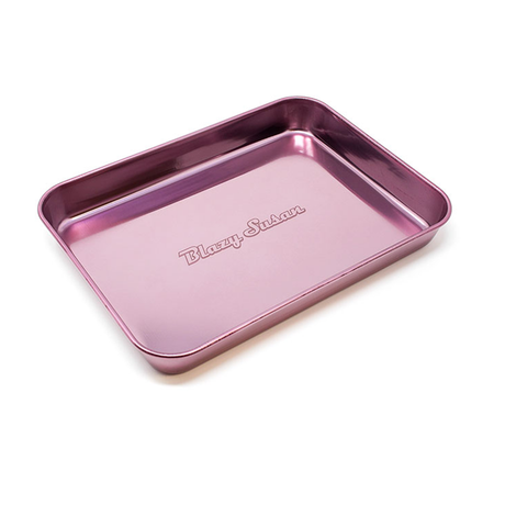 Blazy Susan Purple Stainless Steel Rolling Tray, Top View, Sleek Design for Home Use