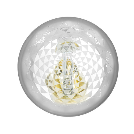 Pixelate Etched Beaker Water Pipe with Slit-Diffuser, Top View on White Background