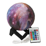 Planet Color Changing LED Lamp with Remote, 6" Diameter, Cordless Home Decor