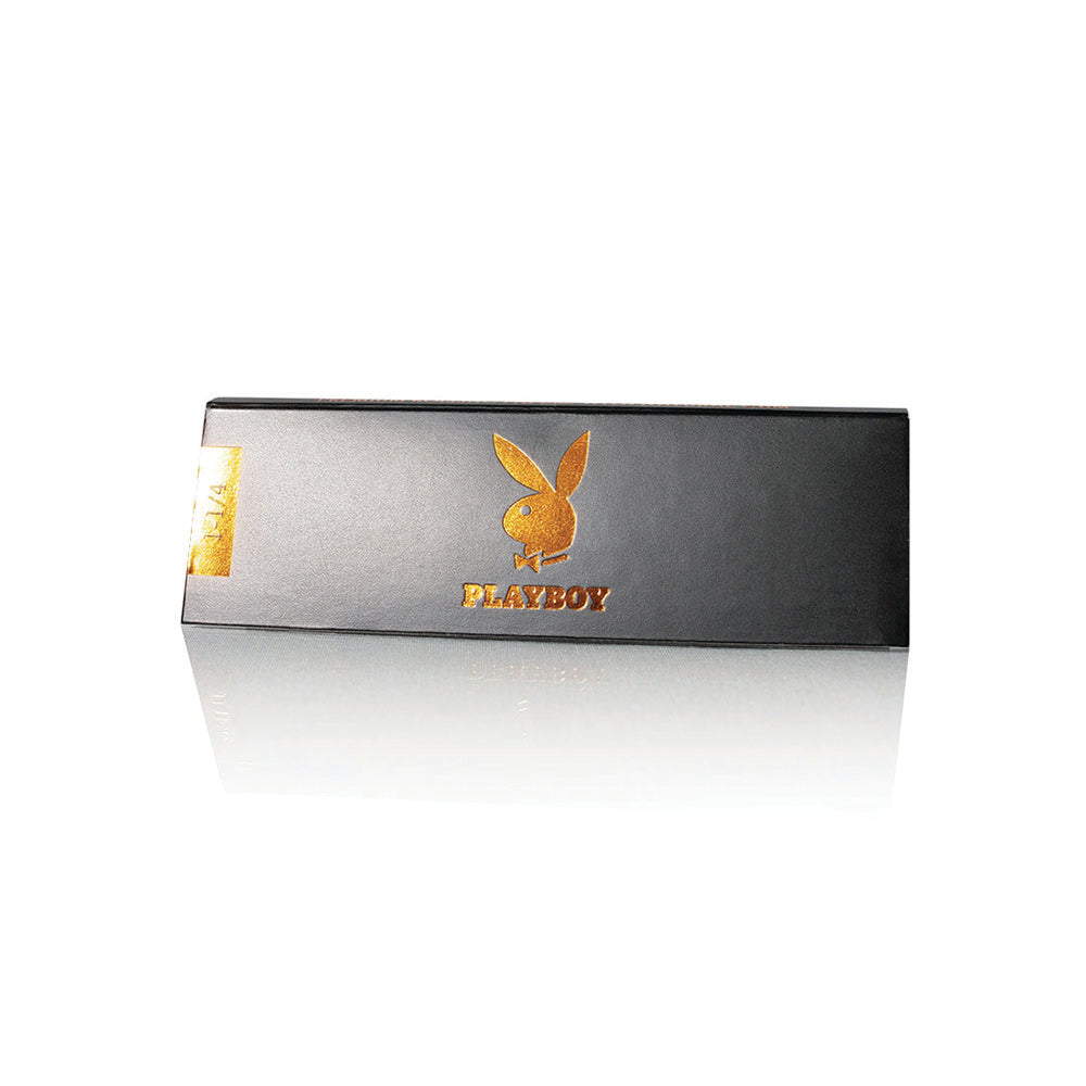 Playboy x RYOT Rose Gold Rolling Papers 1 1/4" Pack Front View on White Background