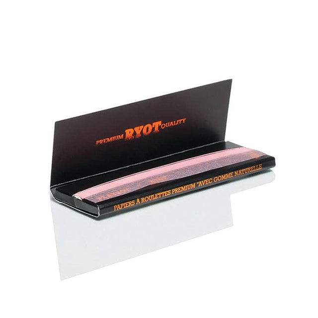 Playboy x RYOT Rose Gold Rolling Papers 1 1/4" Size, 25 Pack Displayed on Stand