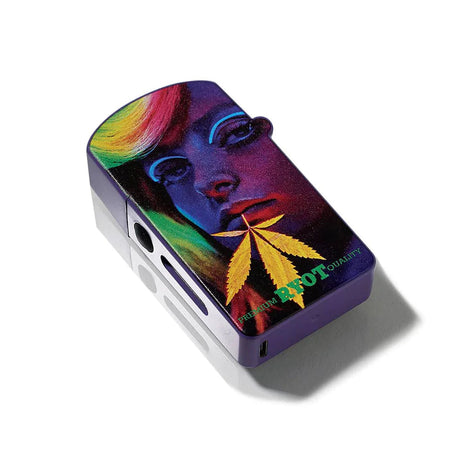 Playboy x RYOT VERB Vaporizer with colorful design, side view on white background