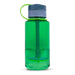 Puffco Budsy Water Bottle Bong in Emerald, 9.5" Tall, Portable 14mm F Joint - Front View