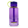 Puffco Budsy Water Bottle Water Pipe in Purple Voodoo, 9.5" with 14mm joint, front view on white background