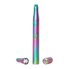 Puffco Plus Vision Portable Dab Pen in iridescent color, side view with mouthpiece detached