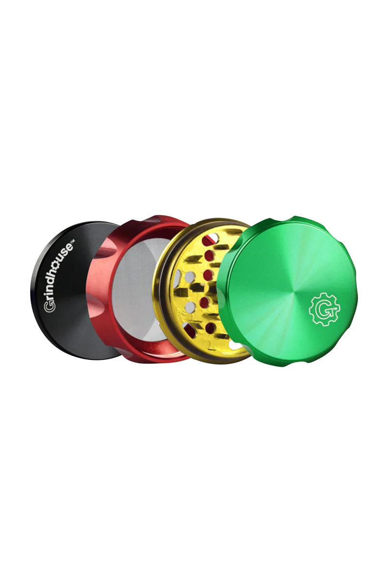 Pulsar 2" Carver 4-Piece Grinder in vibrant colors, compact and portable for dry herbs