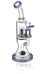 Pulsar 2 Tier Waterpipe, 10.5", 14mm Female, Borosilicate Glass, Assorted Colors, Front View