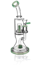 Pulsar 2 Tier Waterpipe - Front View - 10.5" Borosilicate Glass with 14mm Female Joint