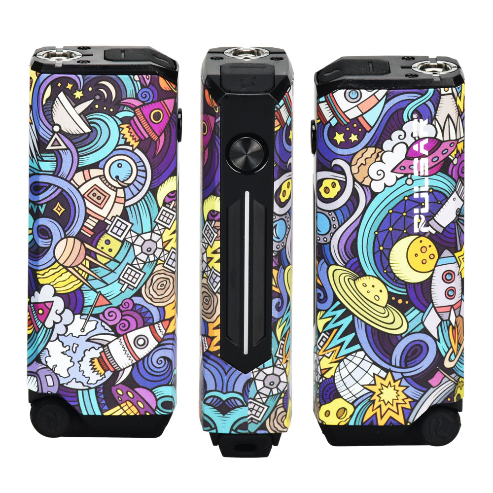 Pulsar 510 Dunk 2-In-1 Vaporizer with colorful cosmic design, 750mAh battery, front and side views