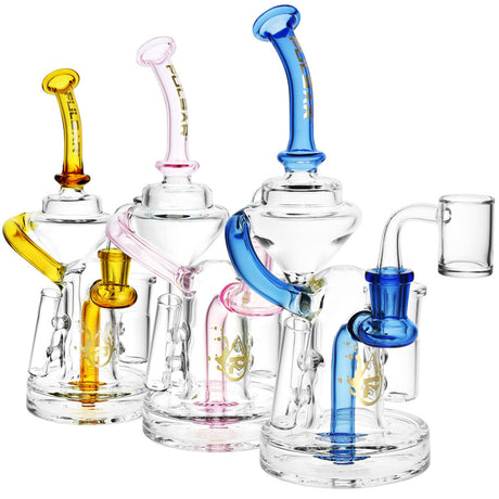 Pulsar AIO Station Dab Rig V3 in Borosilicate Glass with Recycler Design, Front View
