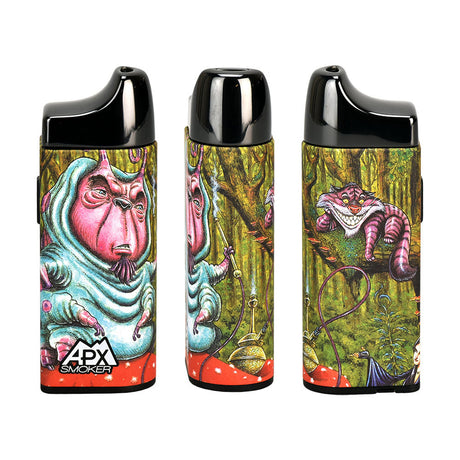 Pulsar APX Smoker V3 Electric Pipes with vibrant artistic designs, portable size, front view