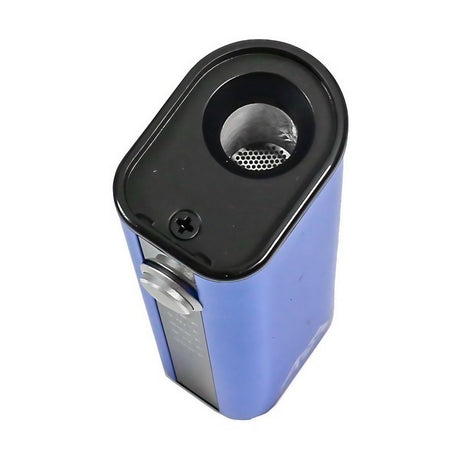 Pulsar APX Vaporizer 2.0 in blue with a visible heating chamber, angled side view