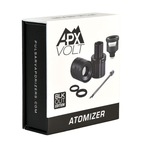 Pulsar APX Volt V3 Atomizer Kit in Full Metal Black Out Edition, front view on white background