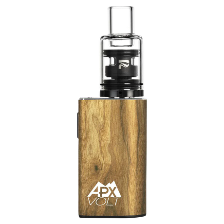 Pulsar APX Volt V3 Vaporizer with Quartz Coil, Wood Grain Design, Front View