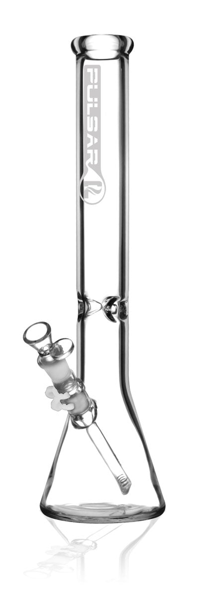 Pulsar Beaker Water Pipe, 18", 19mm Female Joint, Borosilicate Glass, Front View