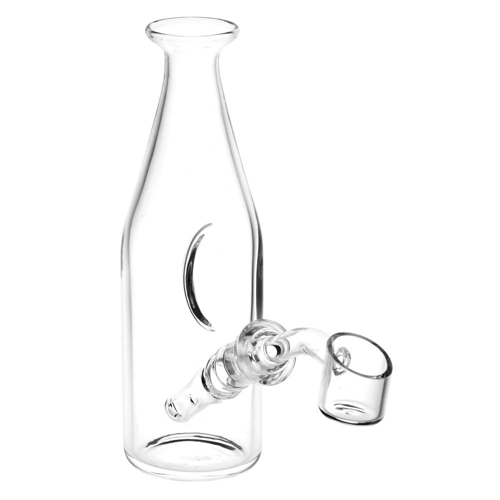 Pulsar Bottle Style Glass Rig with Angle Cut Banger – DankGeek