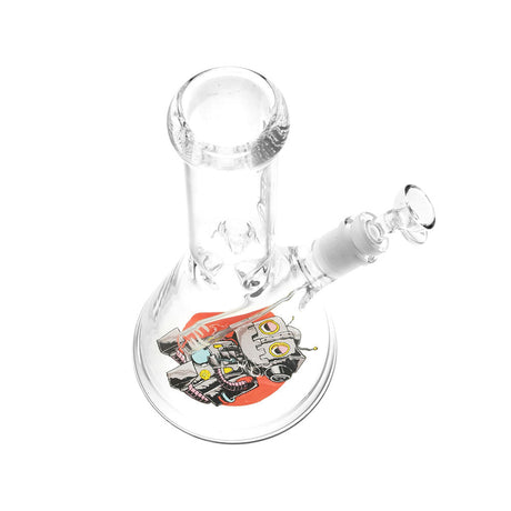 Pulsar Bottoms Up DopeBot Borosilicate Glass Water Pipe, 10 inch with Beaker Base, Side View