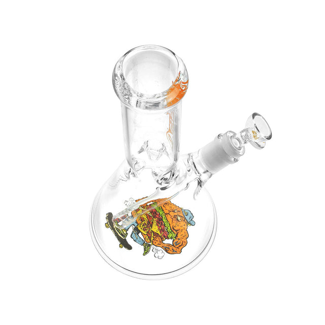 Pulsar Bottoms Up Skateburger Water Pipe, 10", 14mm Female, Beaker Design, Borosilicate Glass