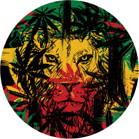 Pulsar Bottoms Up Zion Lion Water Pipe Design, 10", 14mm Female Joint, Borosilicate Glass