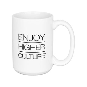 Pulsar Ceramic Mug with Sacred Cat Geometry design, 15oz, front view on white background