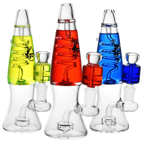 Pulsar Chronic Coil Glycerin Water Pipes in various colors with 14mm female joint, front view