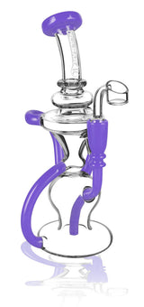 Pulsar Crazy Legs Recycler Rig in Assorted Colors with a 14mm Female Joint - Front View