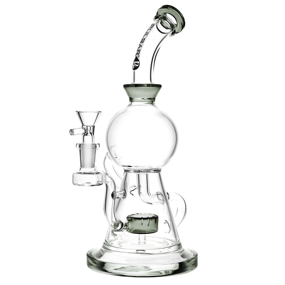 Pulsar Curves Recycler Water Pipe with Showerhead Percolator, 10.75" Tall, Front View