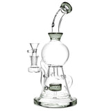 Pulsar Curves Recycler Water Pipe with Showerhead Percolator, 10.75" Tall, Front View
