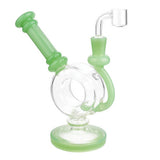 Pulsar Donut Oil Rig in Assorted Colors with Quartz Banger Nail - Front View