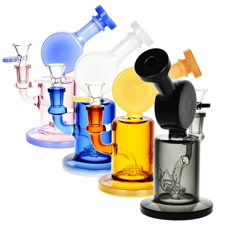 Pulsar Double Vision Water Pipes in assorted colors with borosilicate glass, front view