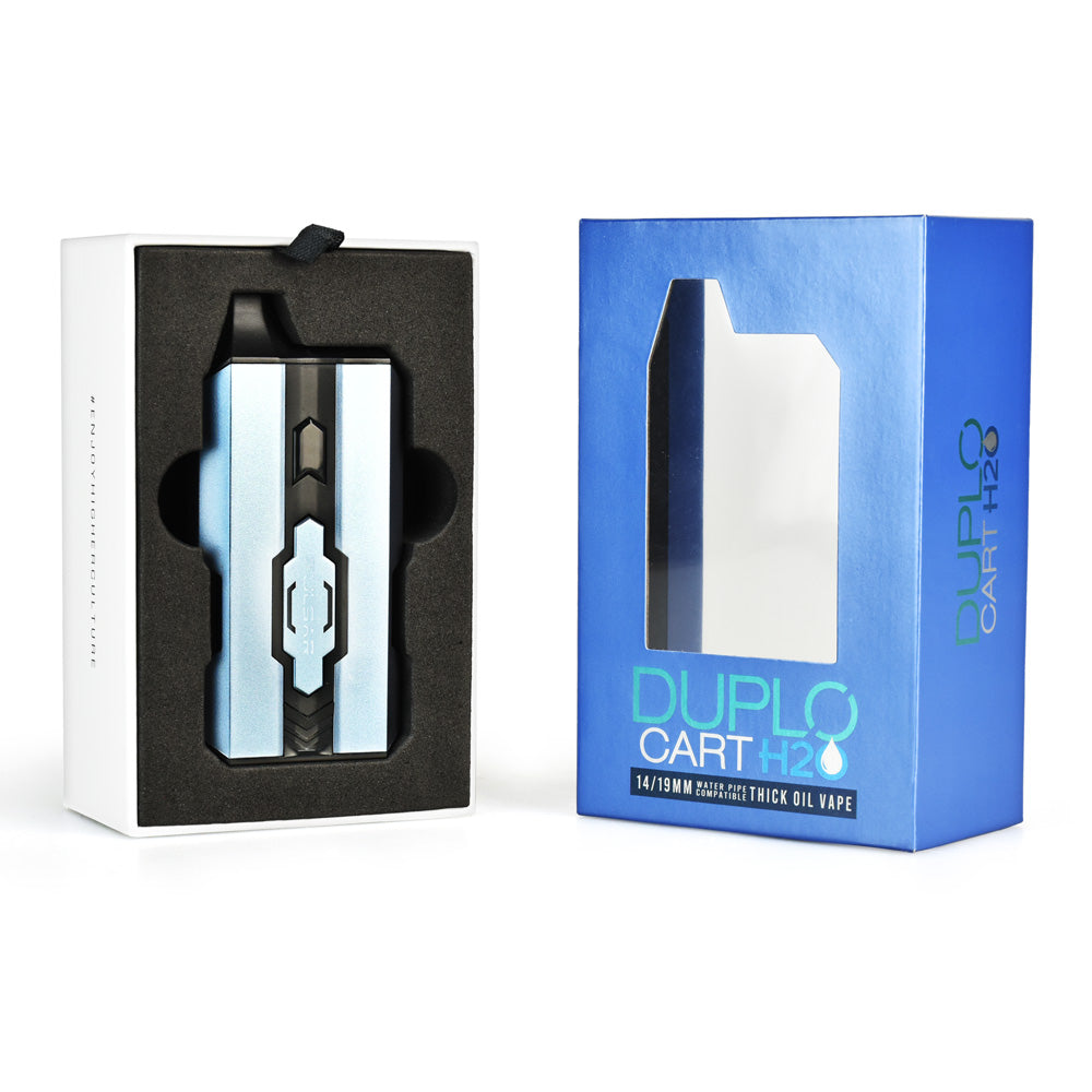 Pulsar DuploCart H2O Vaporizer with Water Pipe Adapter in packaging, portable design