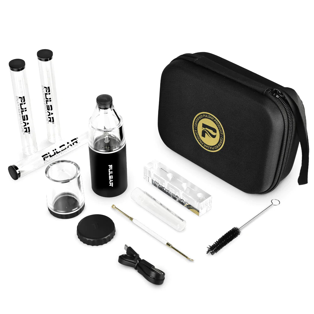 Pulsar ECF Electric Cone Filler Kit in black with accessories and carrying case