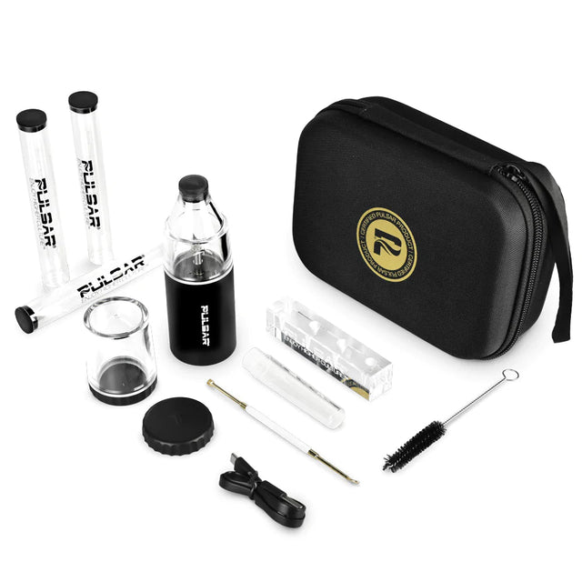 Pulsar ECF Electric Cone Filler Kit in black with accessories and carrying case