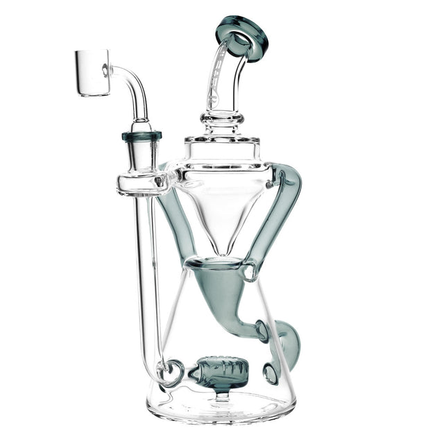 Pulsar Elegance Gravity Fed Recycler Dab Rig, 9.5" with Quartz Banger - Front View