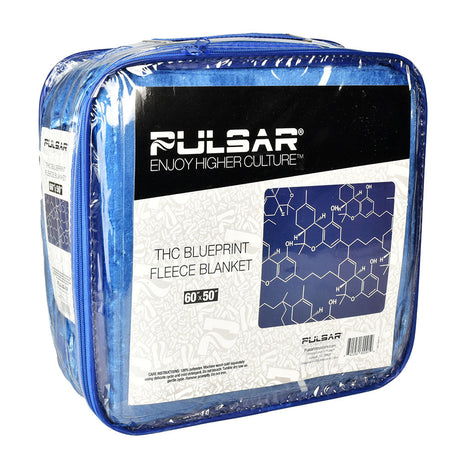 Pulsar Fleece Throw Blanket in Spiral Tie Dye design, packaged, 60" x 50" size visible