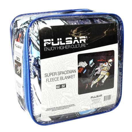 Pulsar Super Spaceman Fleece Blanket in packaging, 60" x 50", cozy home decor