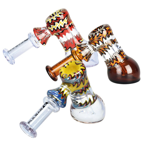 Pulsar Fluid Radiance Hammer Bubblers with Intricate Design on White Background