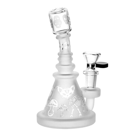 Pulsar Frosted Swift Hitter Water Pipe, 6 inch, 14mm Female Joint, Borosilicate Glass, Front View
