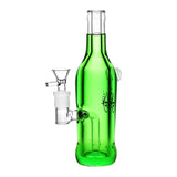 Pulsar Frosty Beverage Glycerin Water Pipe, 8.25" tall, 14mm Female in vibrant green, front view
