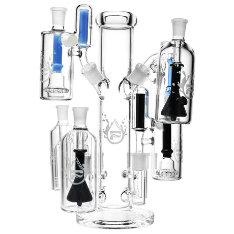 Pulsar Glass Ash Catcher Stand with 8 Arms for 45/90 Degree Joints, Borosilicate Clear View