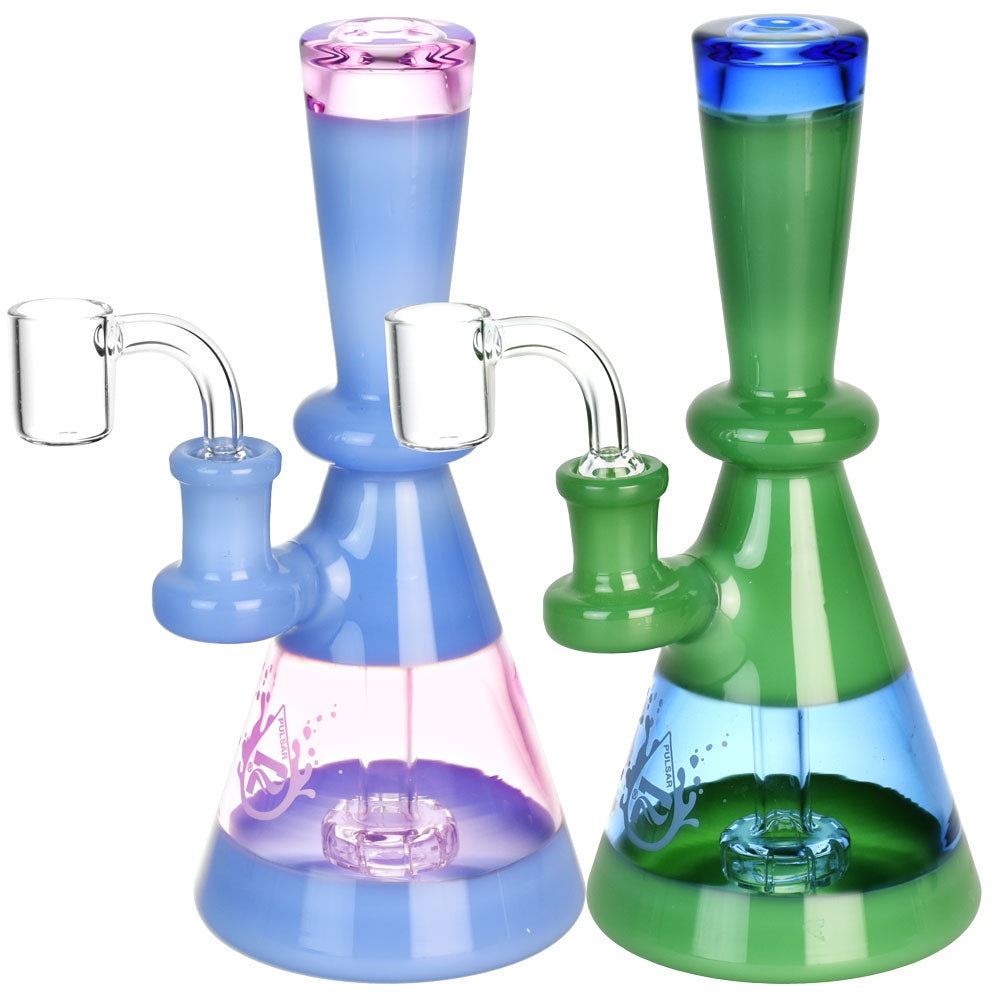 Pulsar Glimpse Bi-Color Rig with Honeycomb Percolator, 90 Degree Joint, and Heavy Wall Design